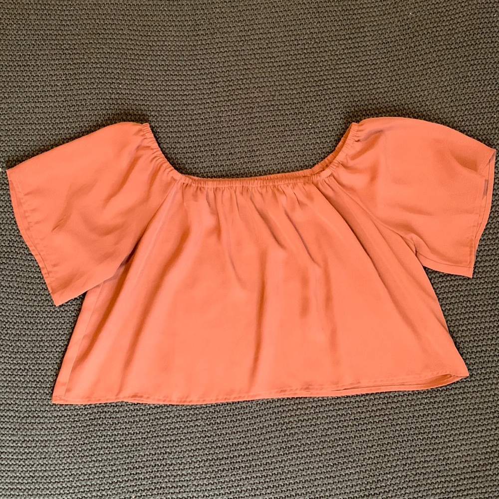 Off-the-Shoulder Cropped Shirt